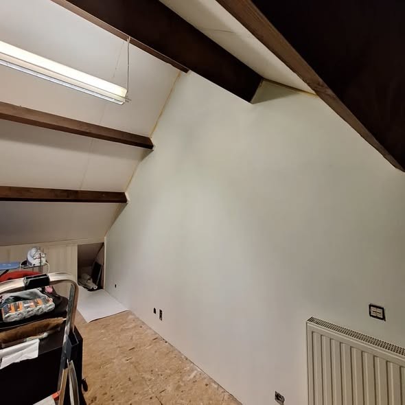 Een frisse zolderkamer